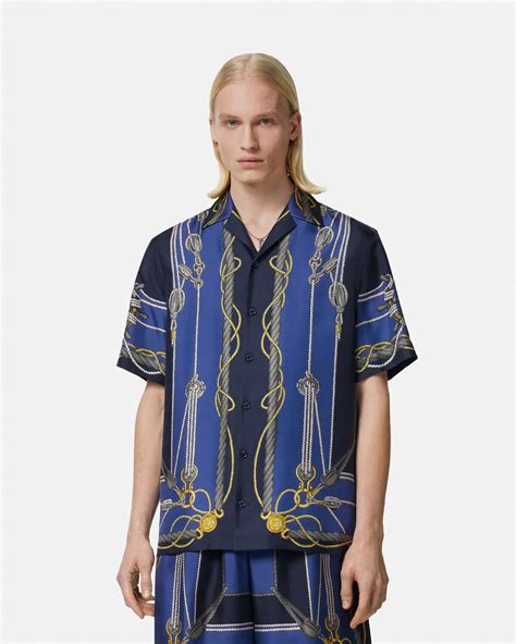 versace signature dea print shirt|Versace nautical shirt.